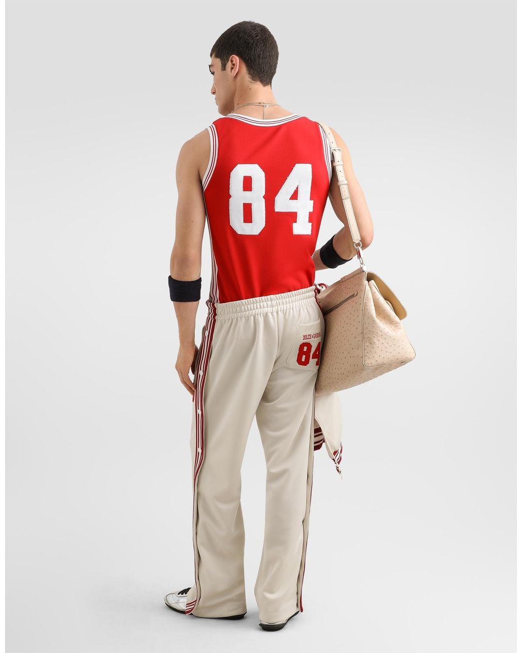 Dolce & Gabbana Natural Technical Piqué Jogging Trousers for men