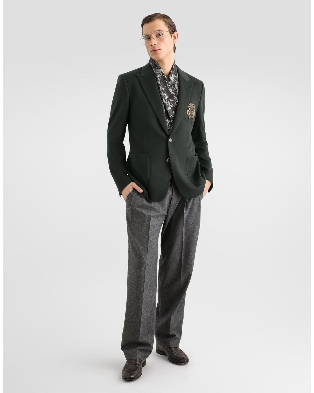 Dolce & Gabbana Black Portofino Single-Breasted Cashmere Jacket for men
