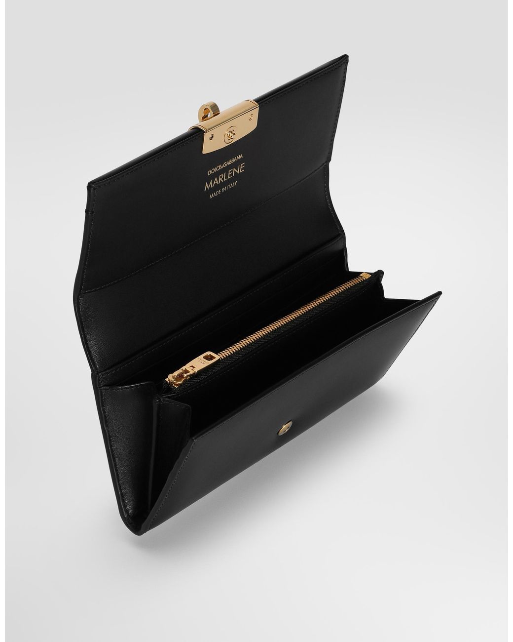 Dolce & Gabbana Black P.Foglio French Flap