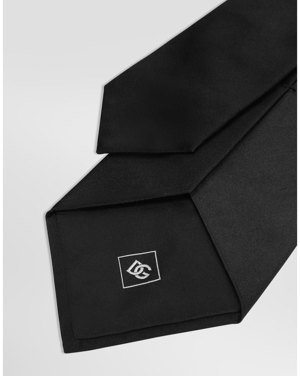 Dolce & Gabbana White Satin Tie
