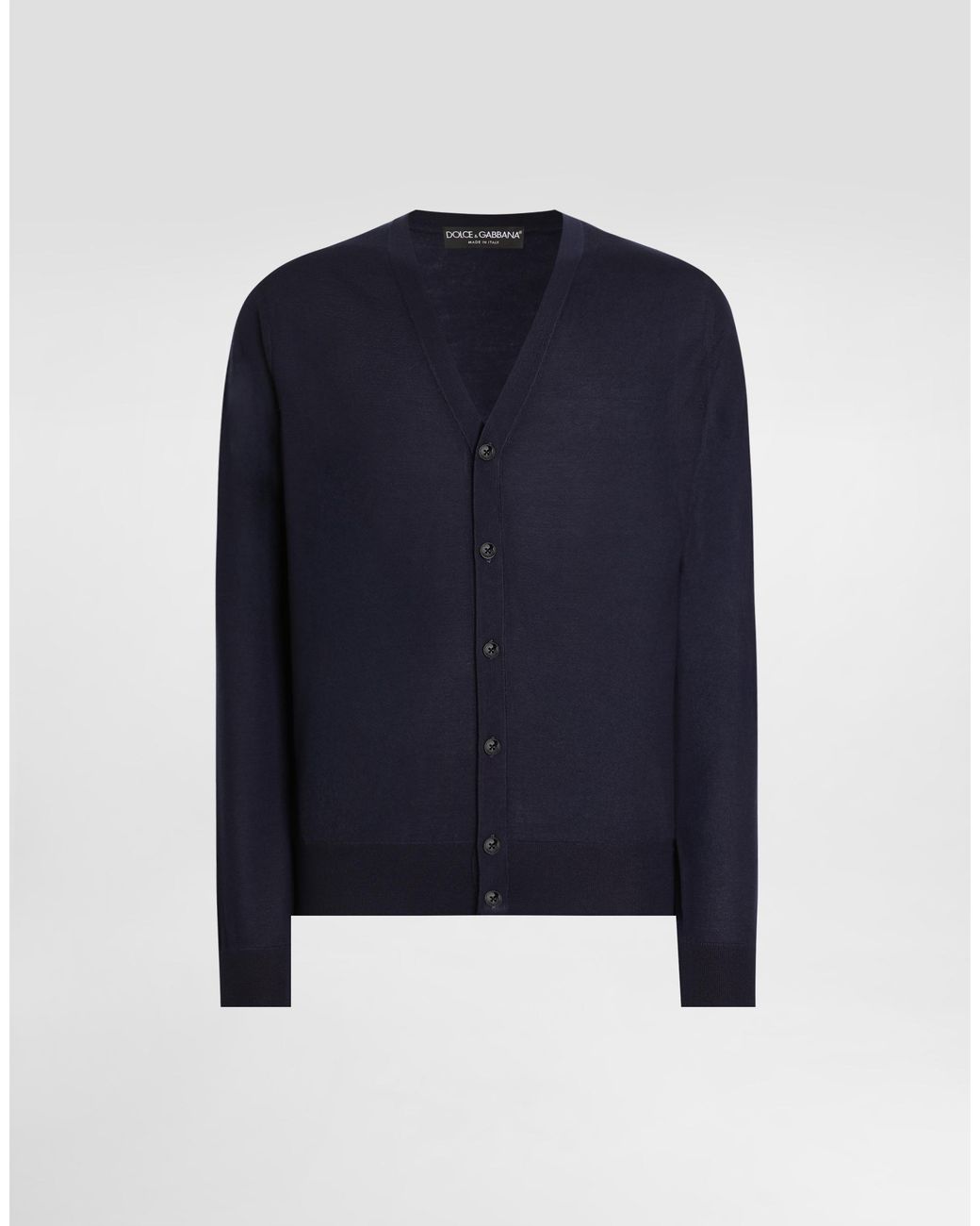 Dolce & Gabbana Blue Cashmere Cardigan With Buttons for men