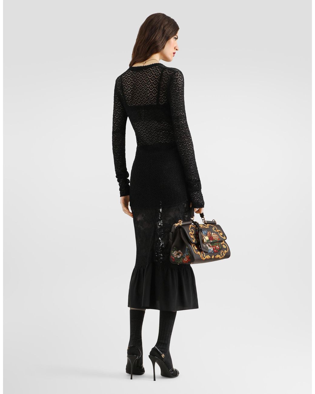 Dolce & Gabbana Black Lace Cardigan