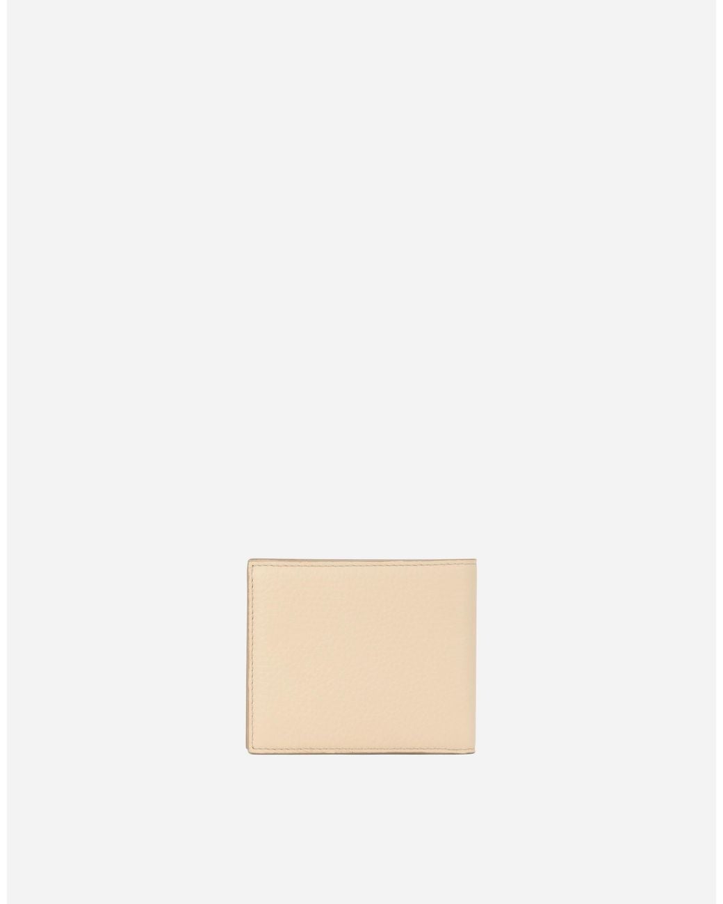Dolce & Gabbana Natural Embossed-Logo Bi-Fold Wallet for men