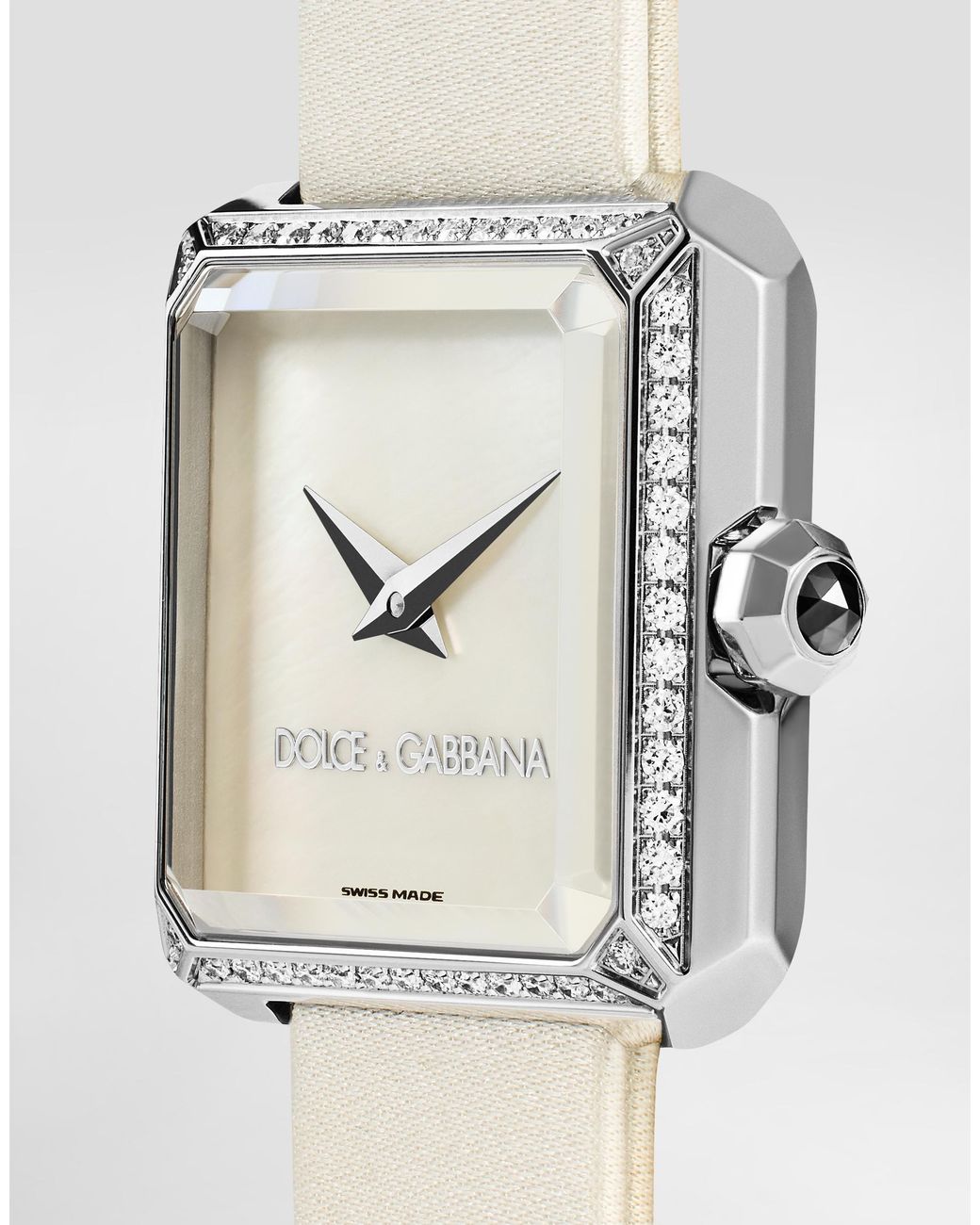 Dolce & Gabbana White Sofia Steel Watch With Diamonds