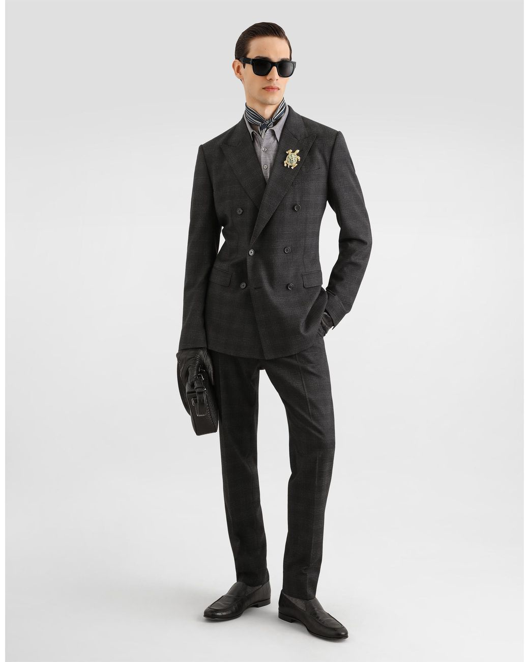 Dolce & Gabbana Black Martini Light Double-Breasted Suit for men