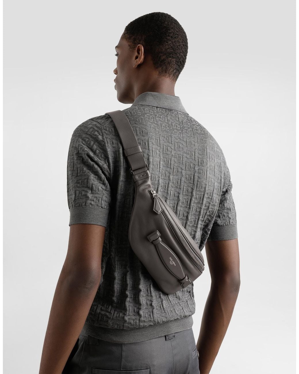 Dolce & Gabbana Gürteltasche Aus Kalbsnappaleder in White für Herren