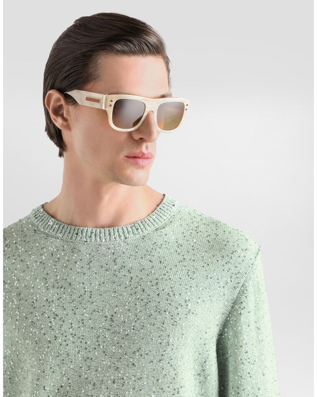 Dolce & Gabbana Green Pull Girocollo M/L for men