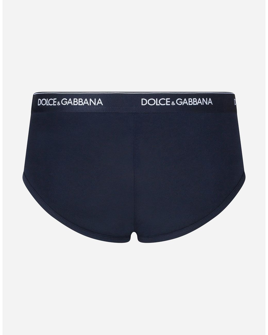 Dolce & Gabbana Blue Stretch Cotton Brando Briefs Two-Pack for men