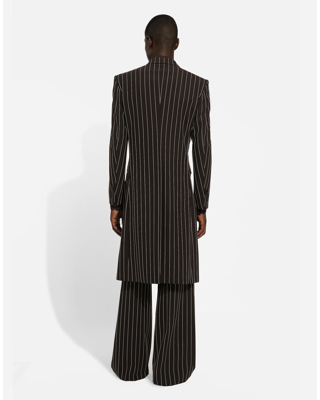 Dolce & Gabbana Black Silk Martini-Fit Shirt With Shirt Front for men