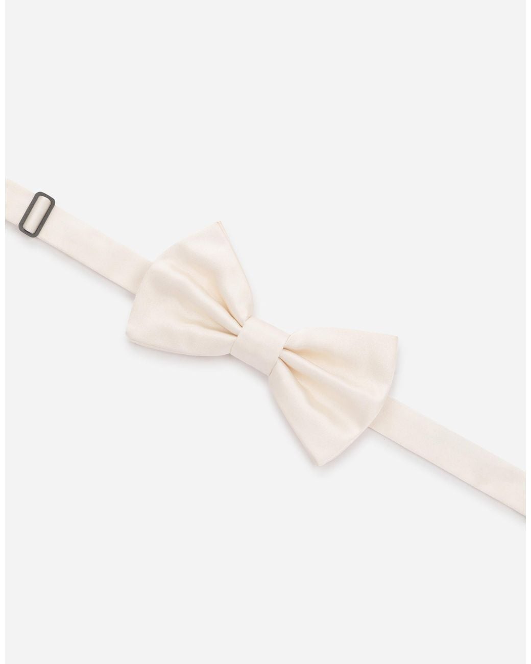 Dolce & Gabbana White Silk Bow Tie for men