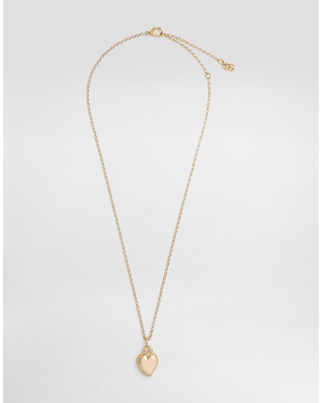 Dolce & Gabbana White Heart Pendant Necklace