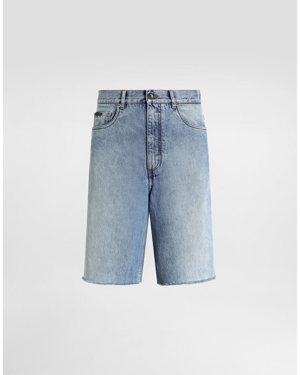 Dolce & Gabbana Blue Denim Bermuda Shorts for men