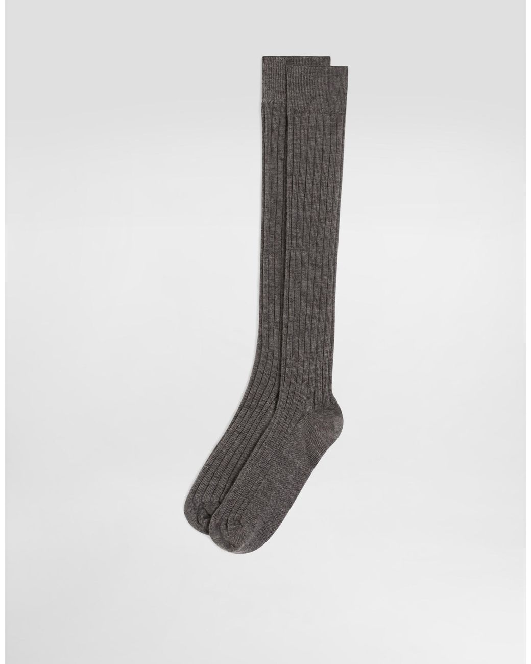 Dolce & Gabbana White Ribbed Socks