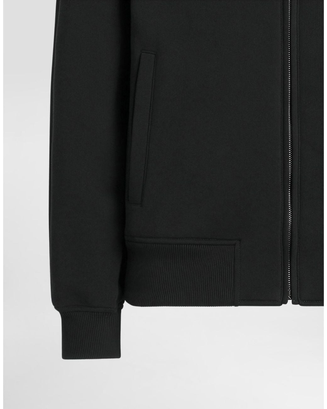 Dolce & Gabbana Black Jersey Sweatshirt With Heraldic Patch for men