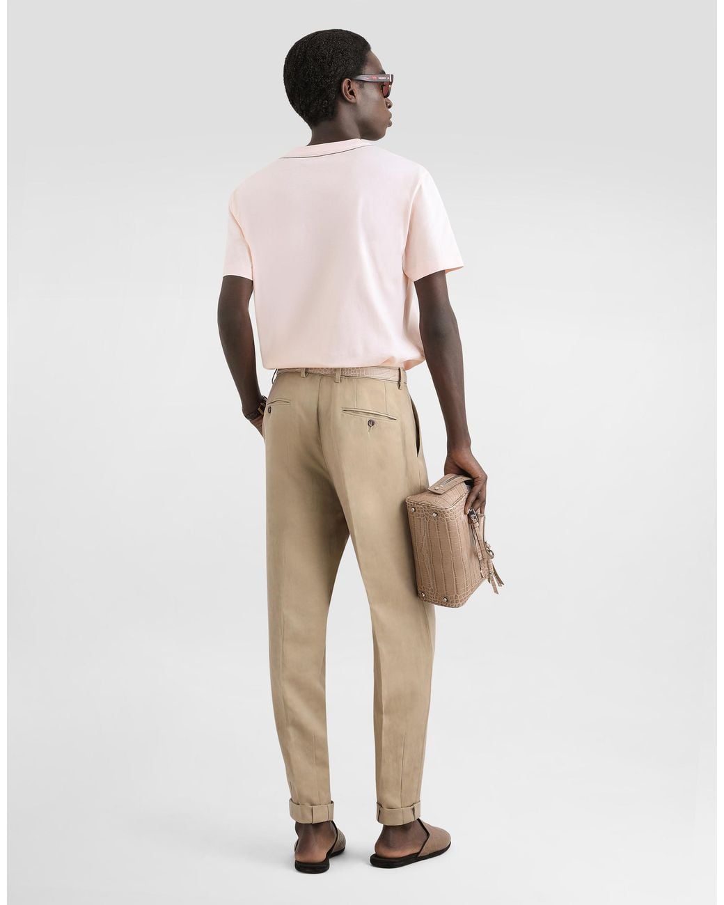 Dolce & Gabbana Pink T-Shirt M/Corta Giro for men