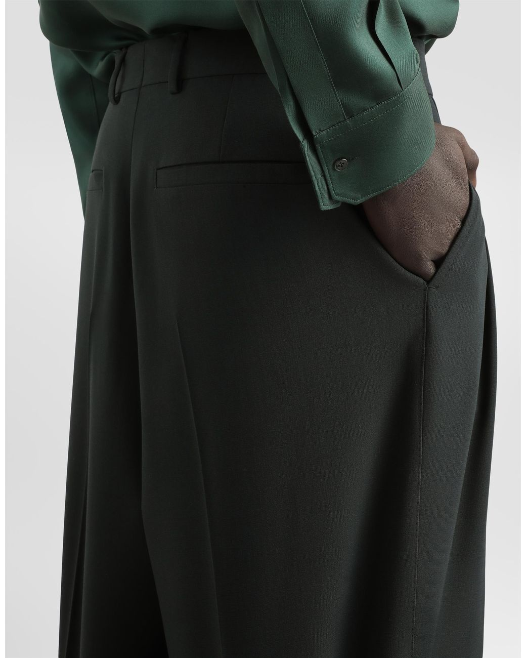 Dolce & Gabbana Black Micro-Rib Trousers for men