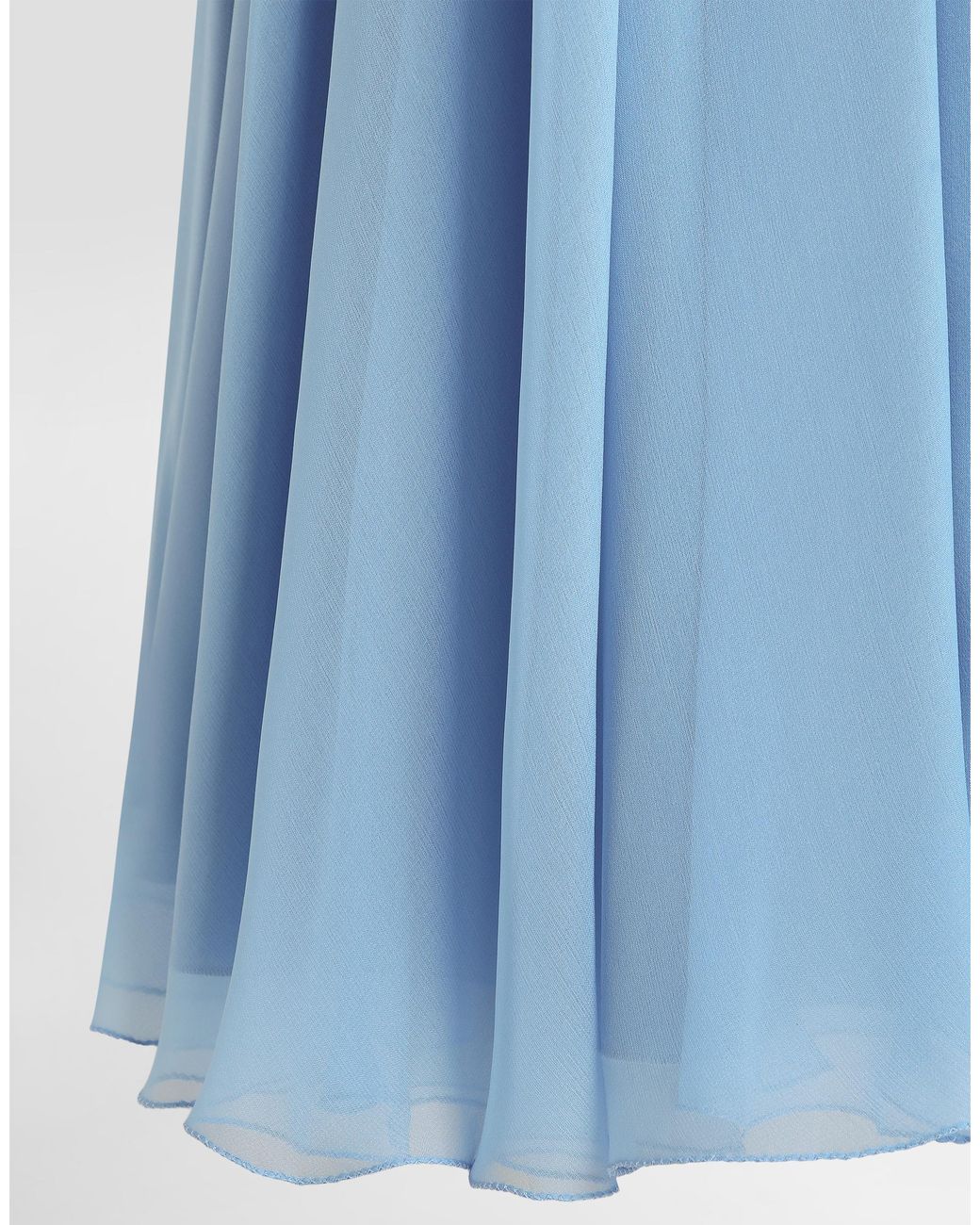 Dolce & Gabbana Blue Chiffon Circle Skirt