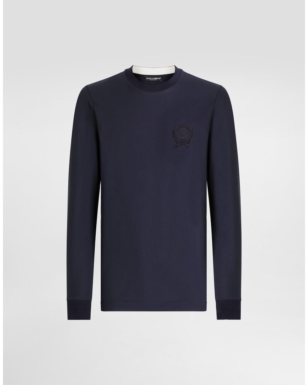 Dolce & Gabbana Blue Technical Piqué T-Shirt for men