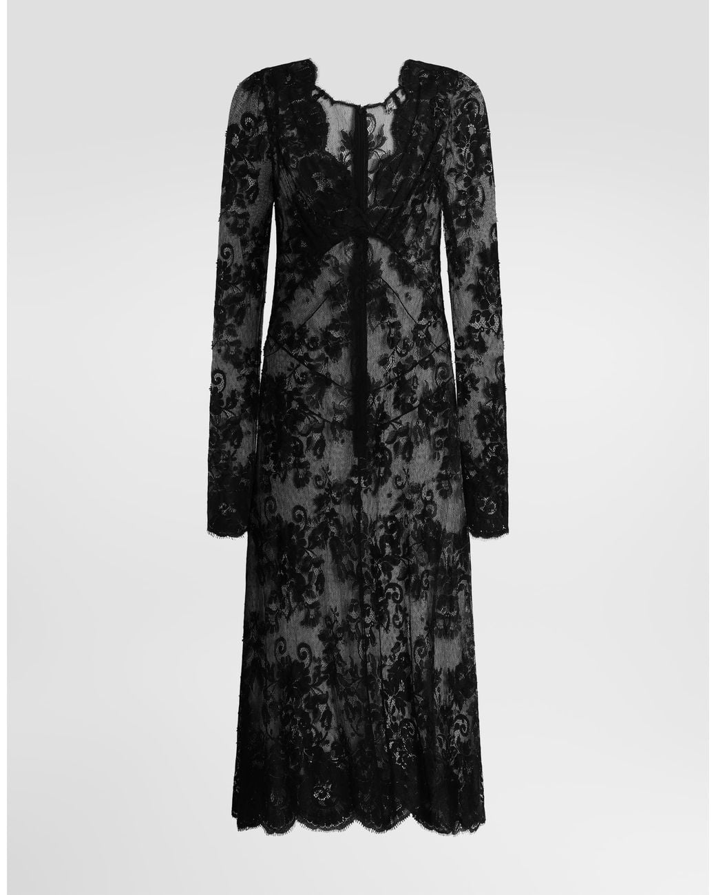 Dolce & Gabbana Black Chantilly Lace Dress