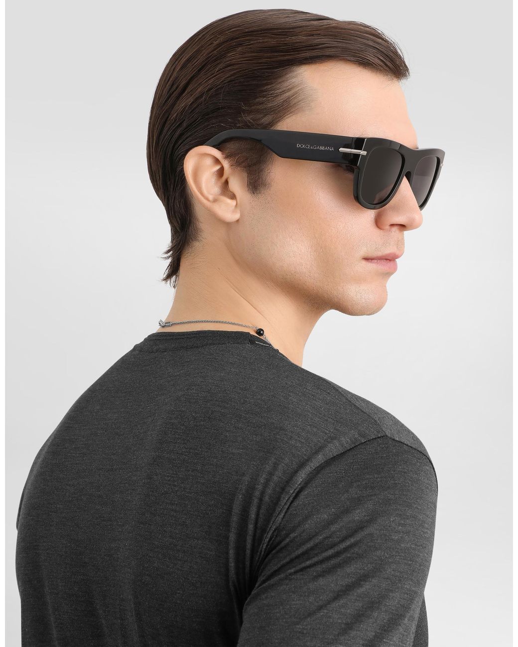 Dolce & Gabbana Black T-Shirt M/Corta Giro for men