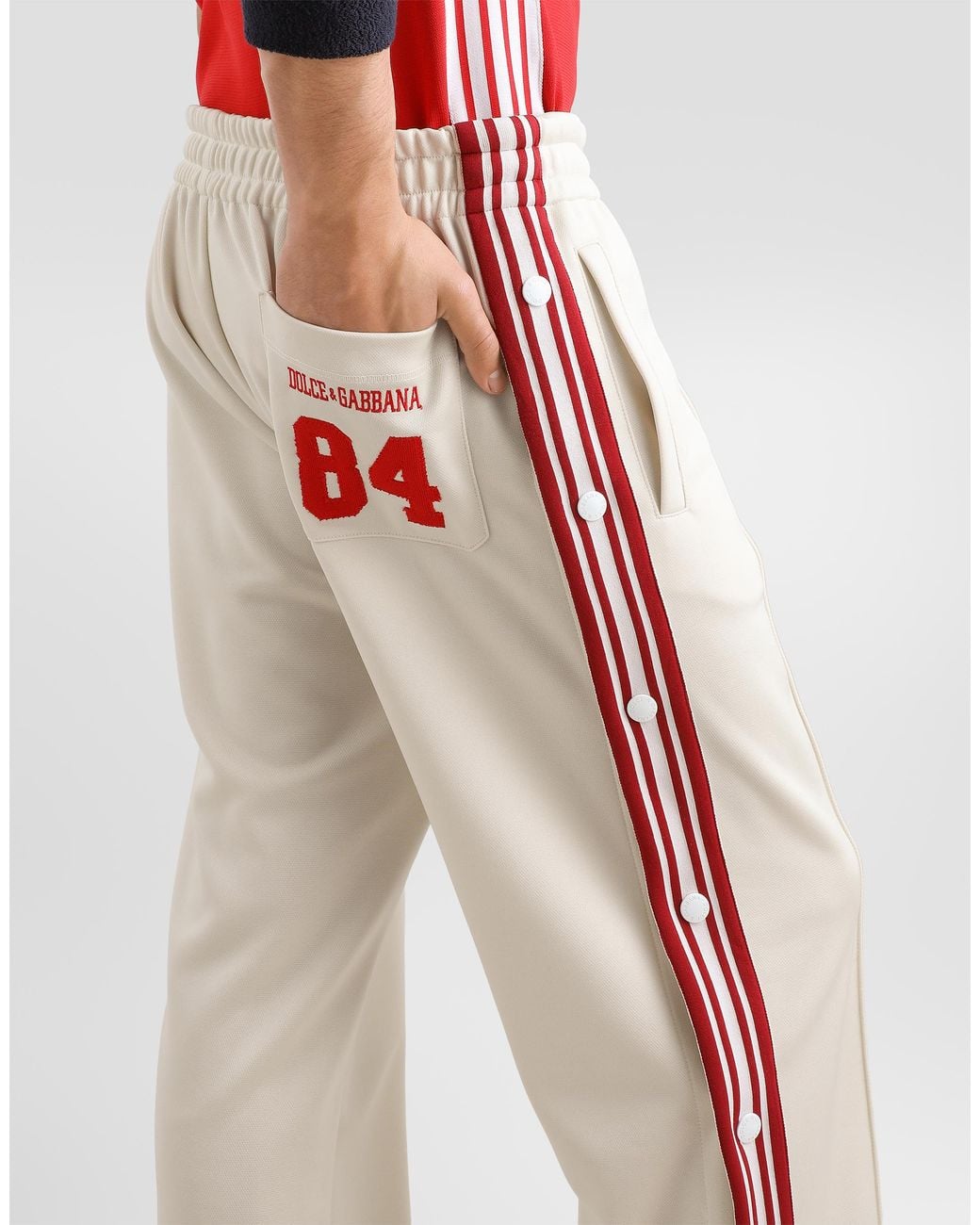 Dolce & Gabbana Natural Technical Piqué Jogging Trousers for men