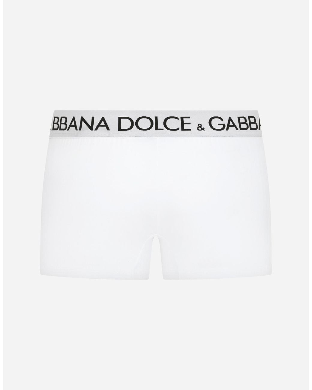 Dolce & Gabbana White Logo-waistband Stretch Briefs for men