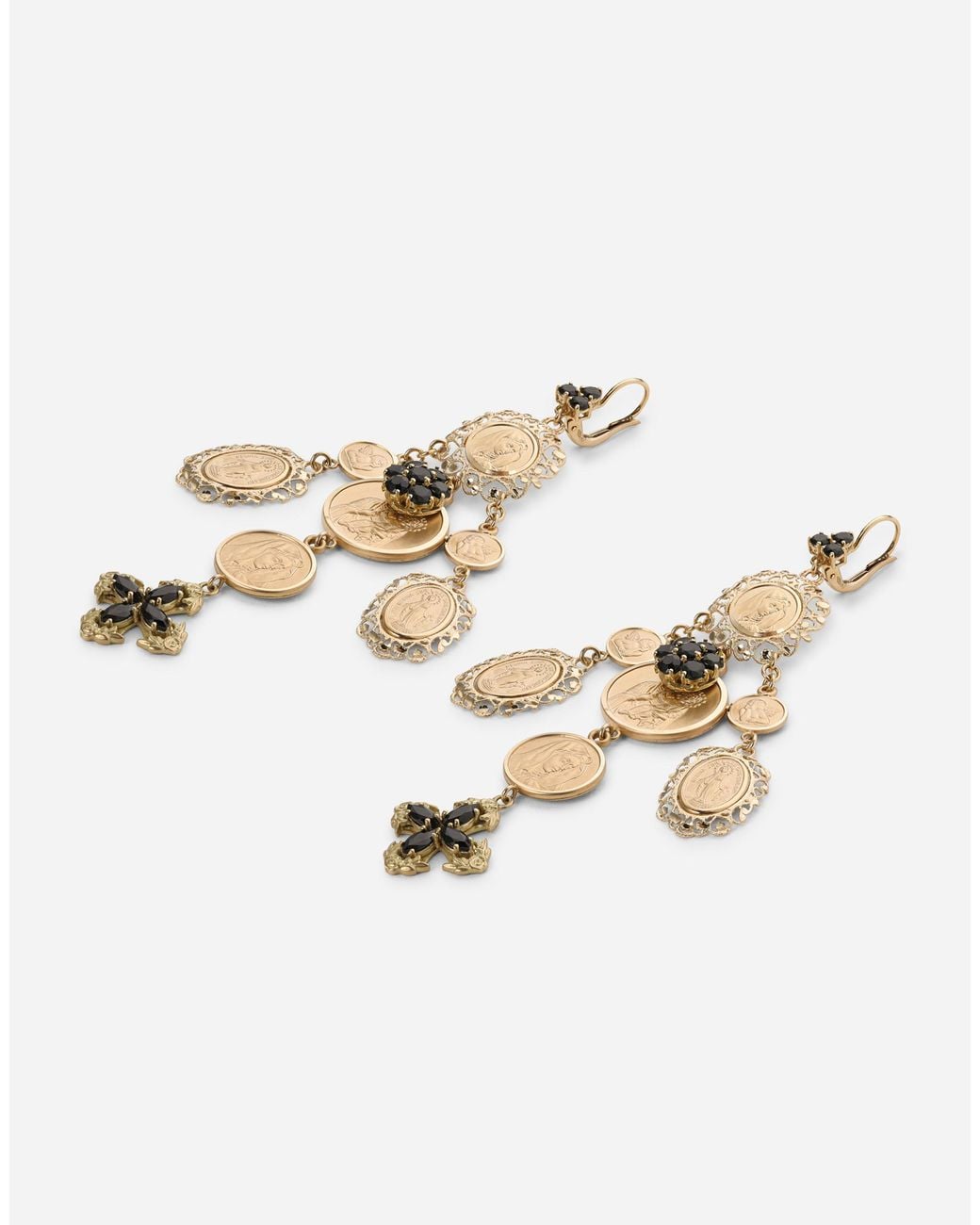 Dolce & Gabbana White Sicily Earrings 18-Carat And Sapphires