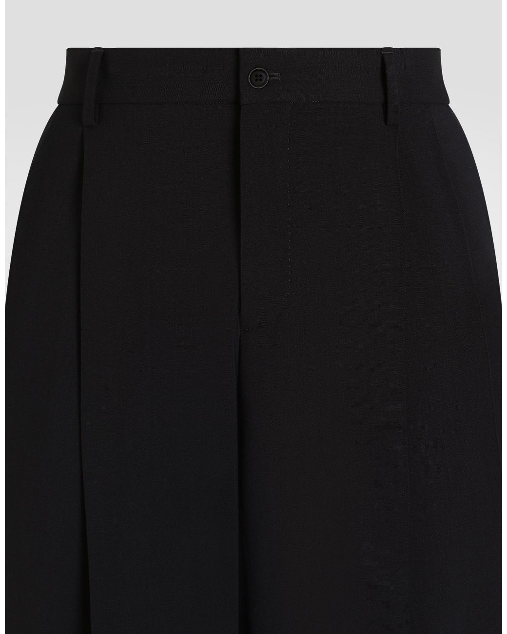 Dolce & Gabbana Black Wool Trousers for men