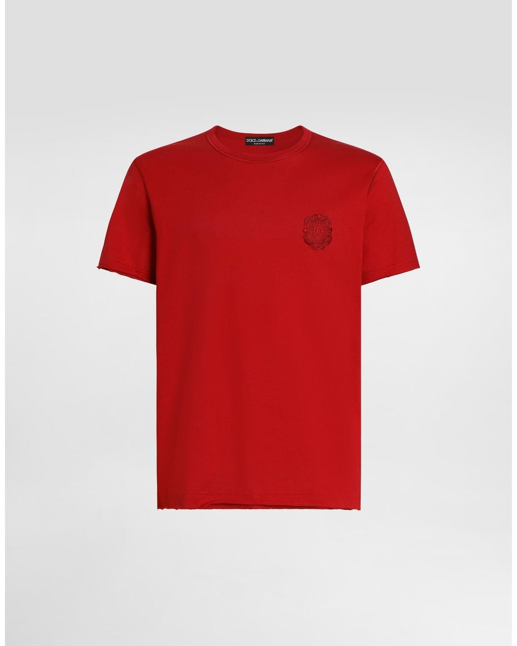 Dolce & Gabbana Red T-Shirt M/Corta Giro for men