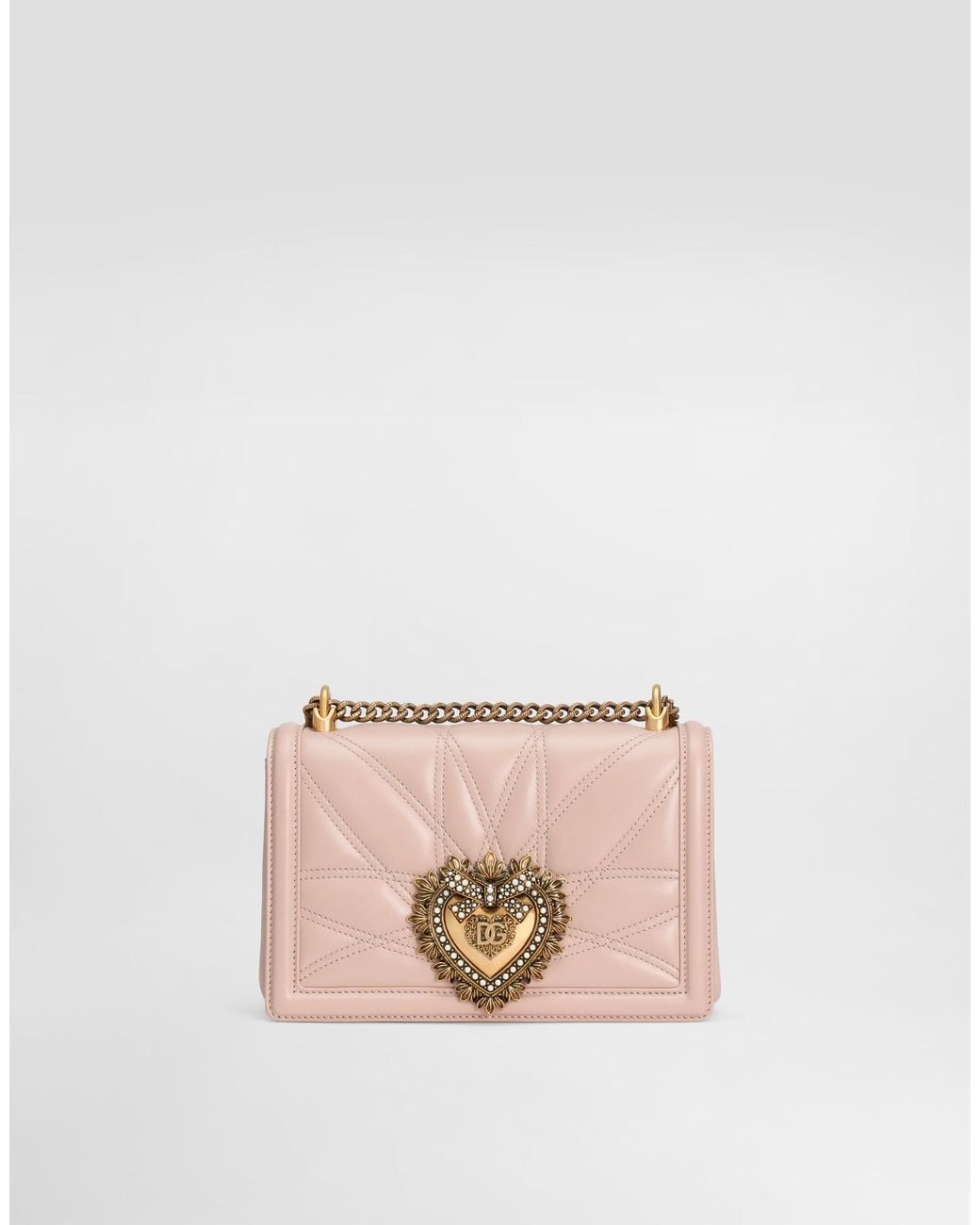 Dolce & Gabbana Pink Medium Devotion Shoulder Bag
