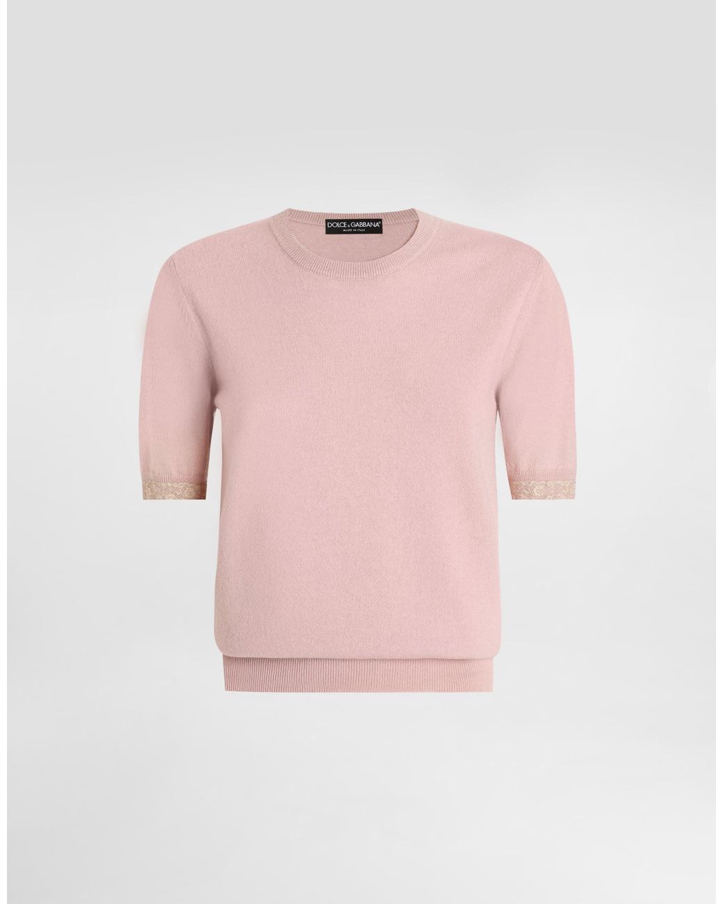 Dolce & Gabbana Pink Cashmere Pullover