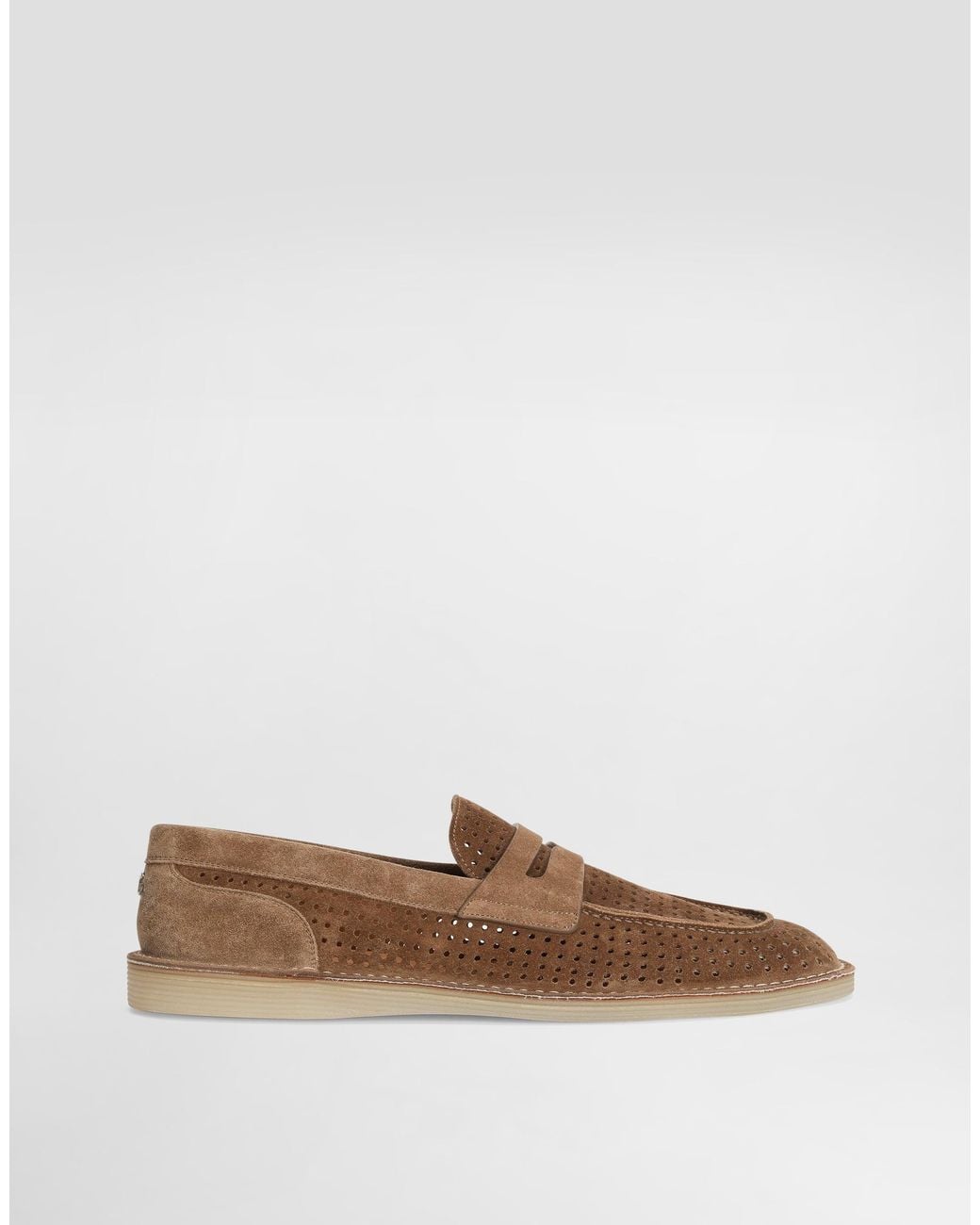 Dolce & Gabbana Brown Calfskin Loafers for men