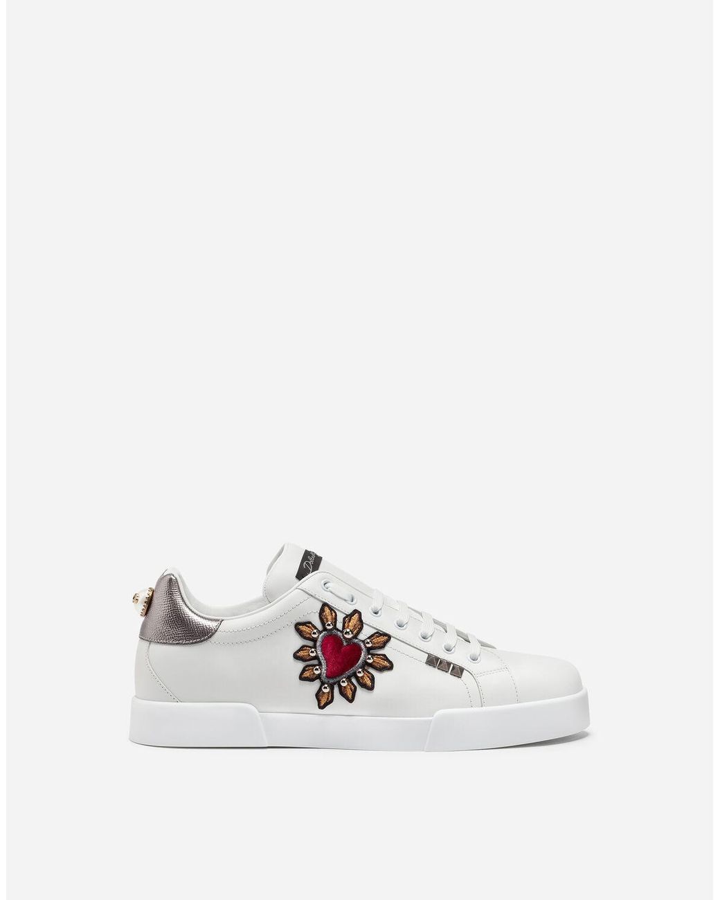 calfskin nappa portofino sneakers with crown patch