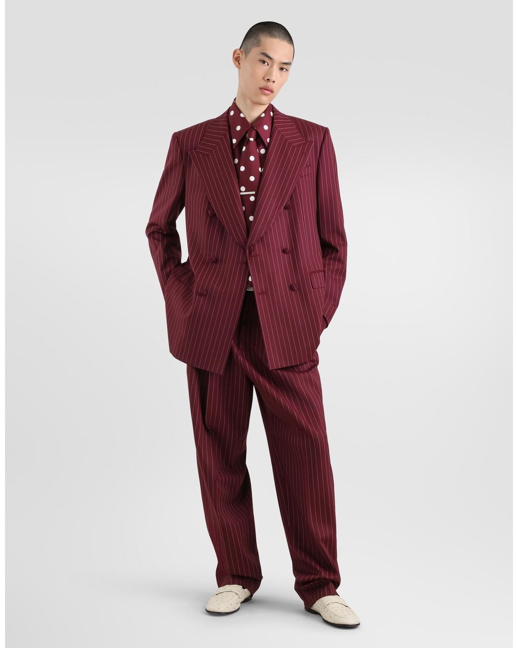Dolce & Gabbana Purple Double-Breasted Martini Suit for men