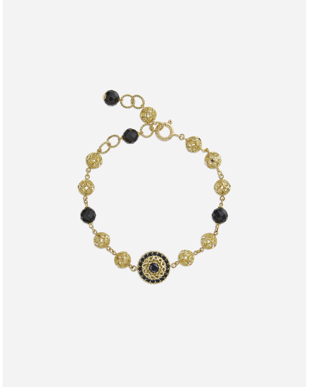 Dolce & Gabbana Metallic Sicily Bracelet 18-Carat, Jades And Sapphires