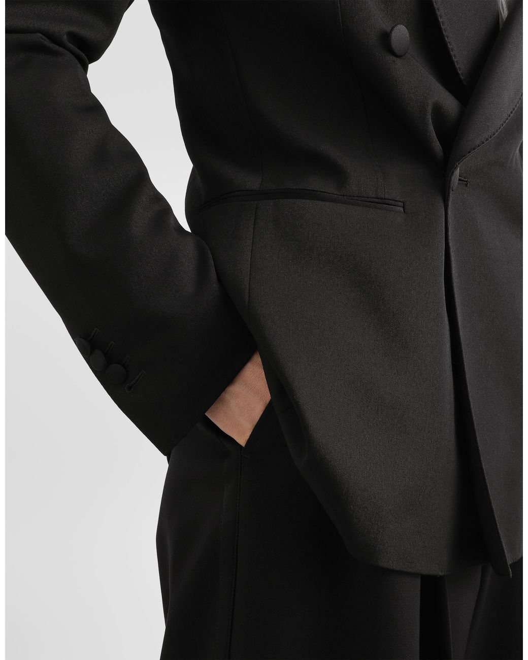 Dolce & Gabbana Black Double-Breasted Tuxedo Jacket for men