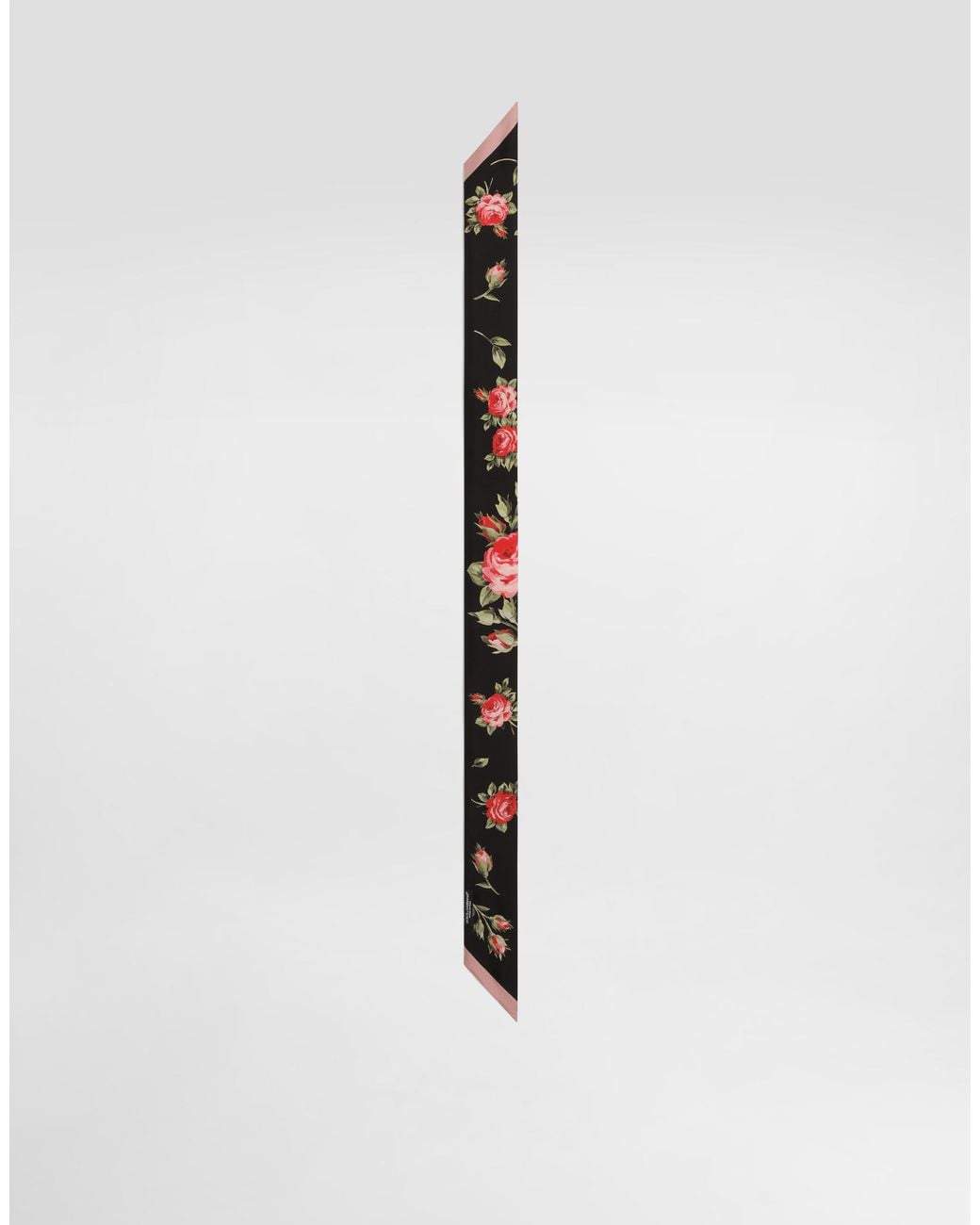 Bandeau 6 X 100 En Sergé De Soie À Imprimé Bouquet De Roses Dolce & Gabbana en coloris White