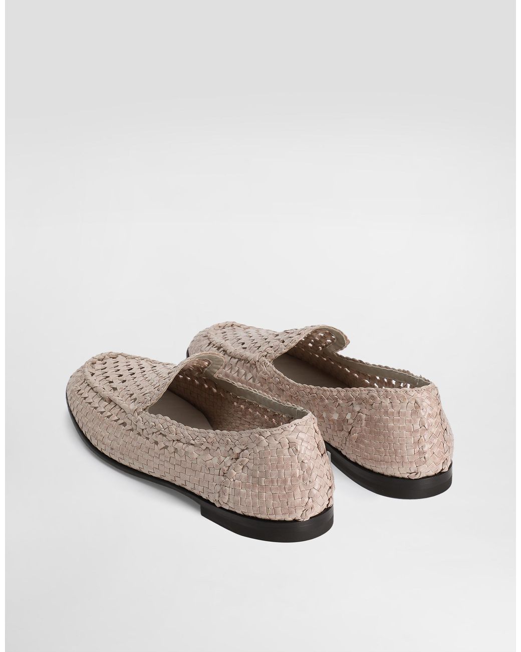 Dolce & Gabbana Natural Polished Goatskin Slippers for men