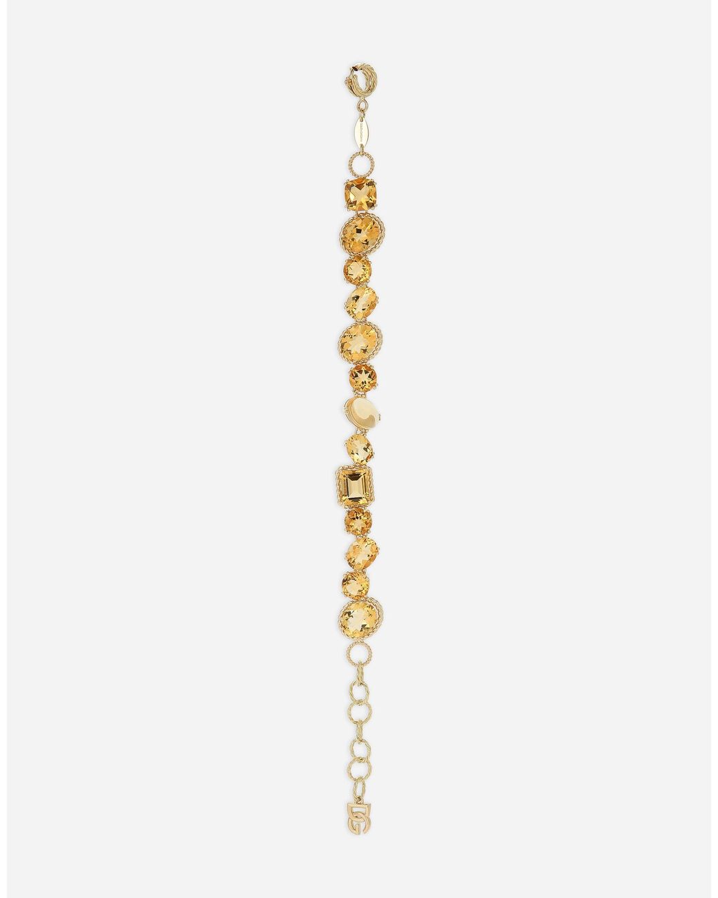 Dolce & Gabbana Metallic Monochrome Bracelet 18-Carat And Citrines