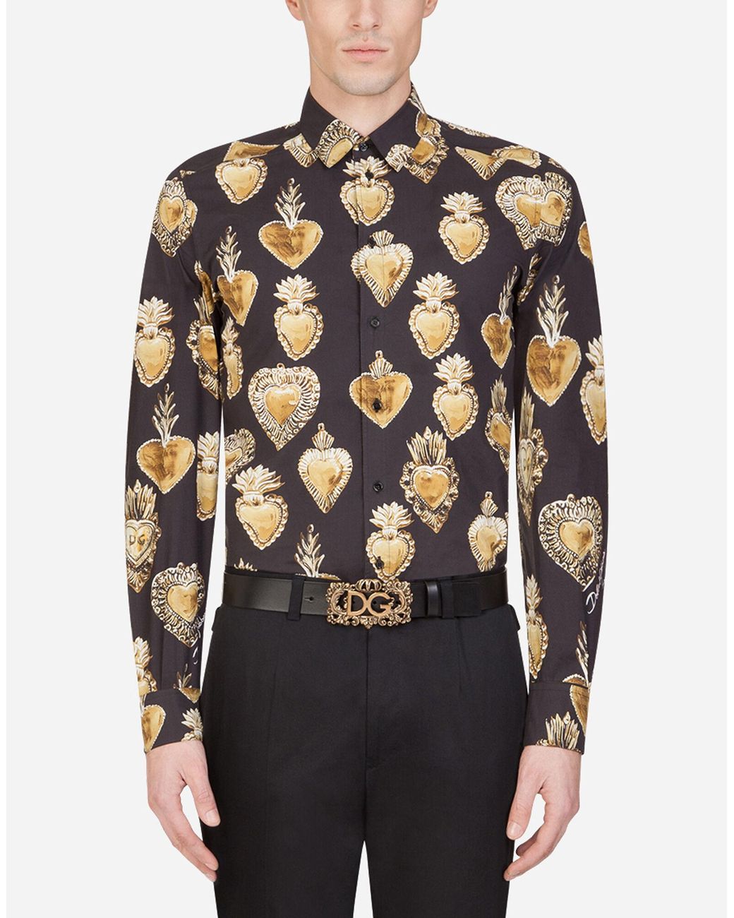 Herren Bekleidung Hemden Freizeithemden und Hemden Dolce & Gabbana Leinenhemd Luminarie-Print für Herren 