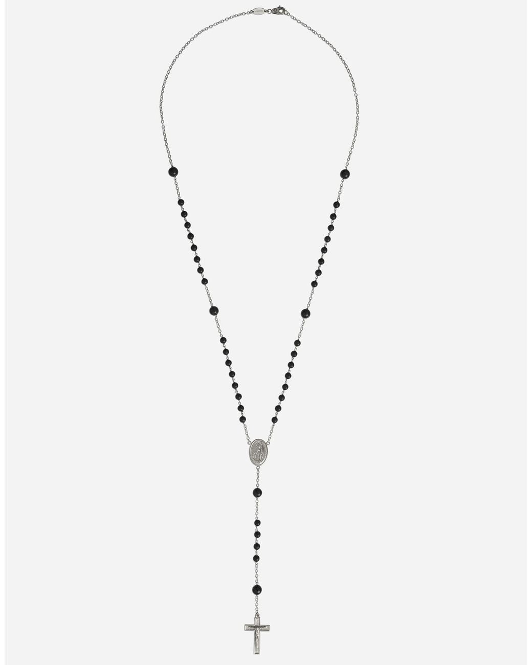 Dolce & Gabbana White Sicily Rosary Necklace 18-Carat And Jades for men