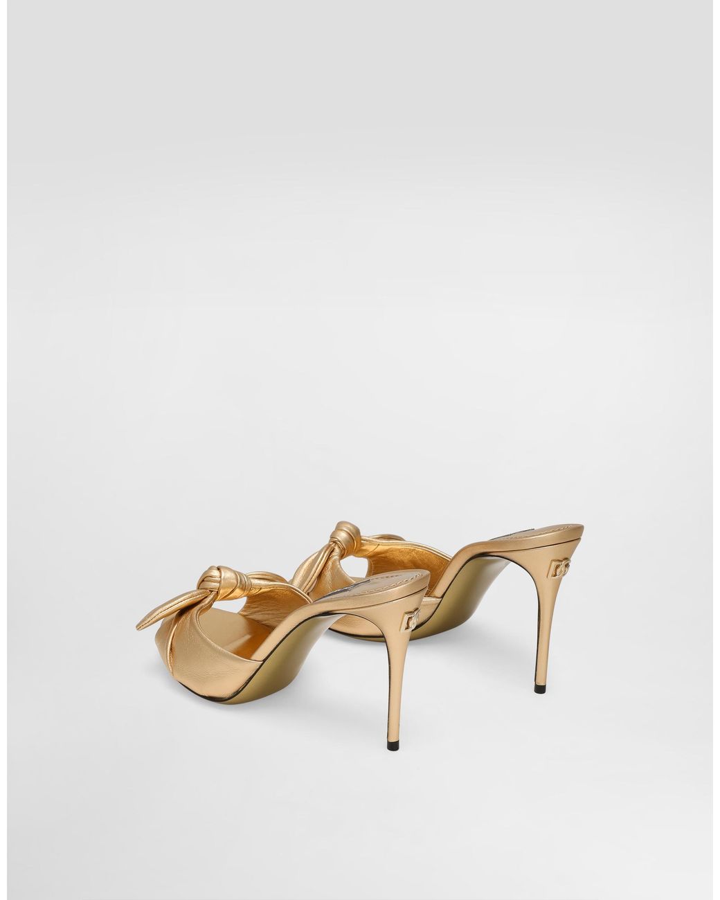 Dolce & Gabbana Metallic Mordoré Nappa Leather Sandals
