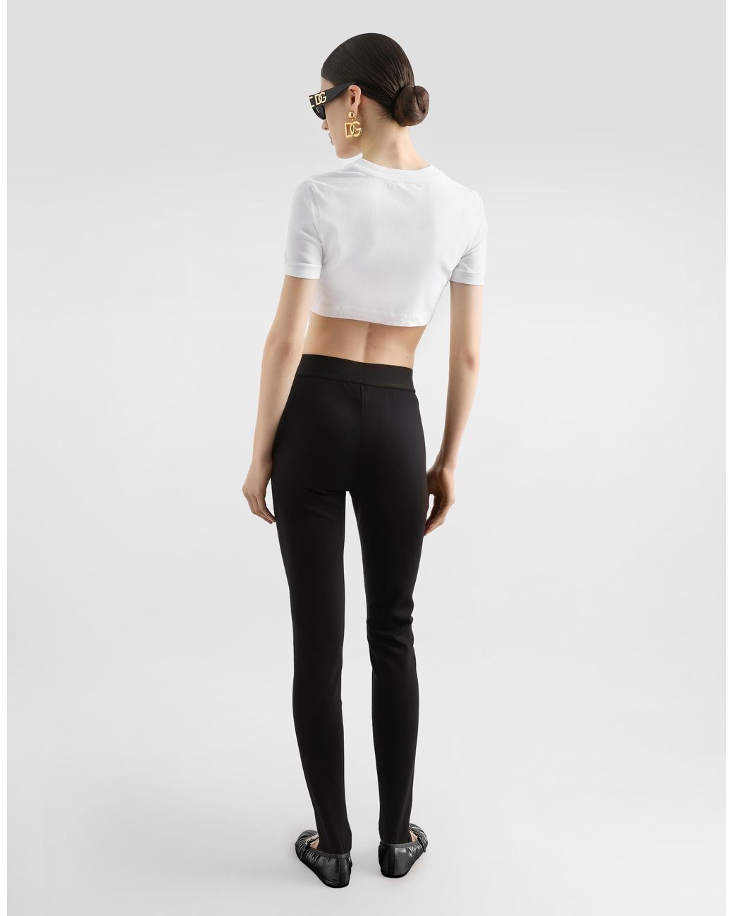 Dolce & Gabbana Black Skinny High-Waisted Trousers