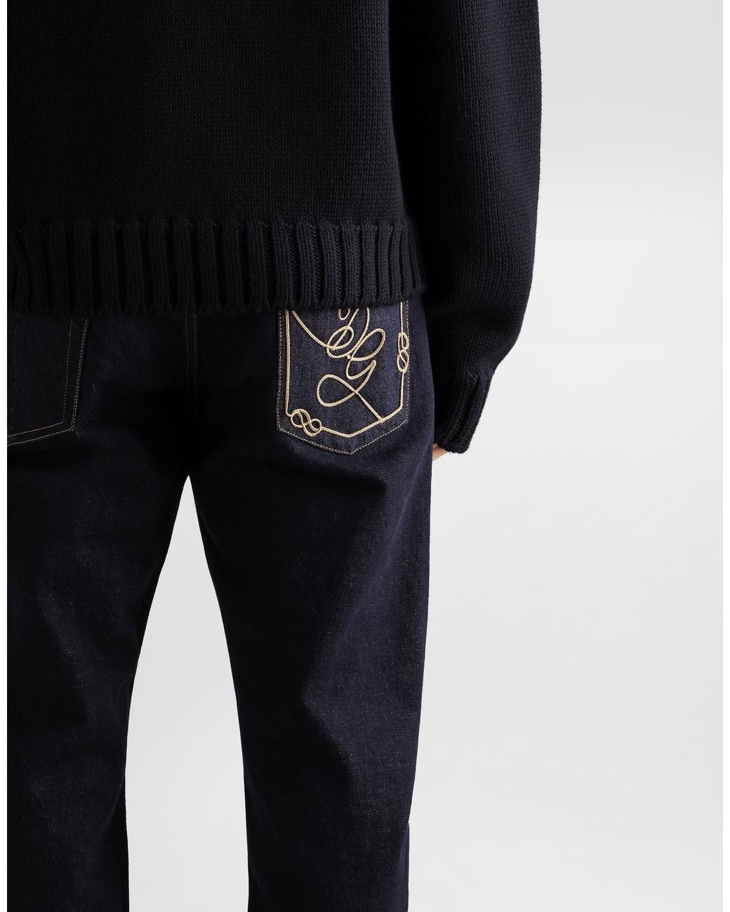 Dolce & Gabbana Blue Denim Trousers for men