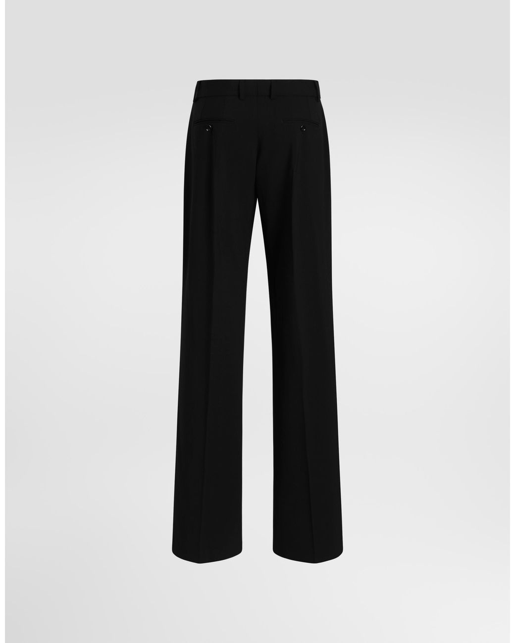 Dolce & Gabbana Black Micro-Ribbed Trousers