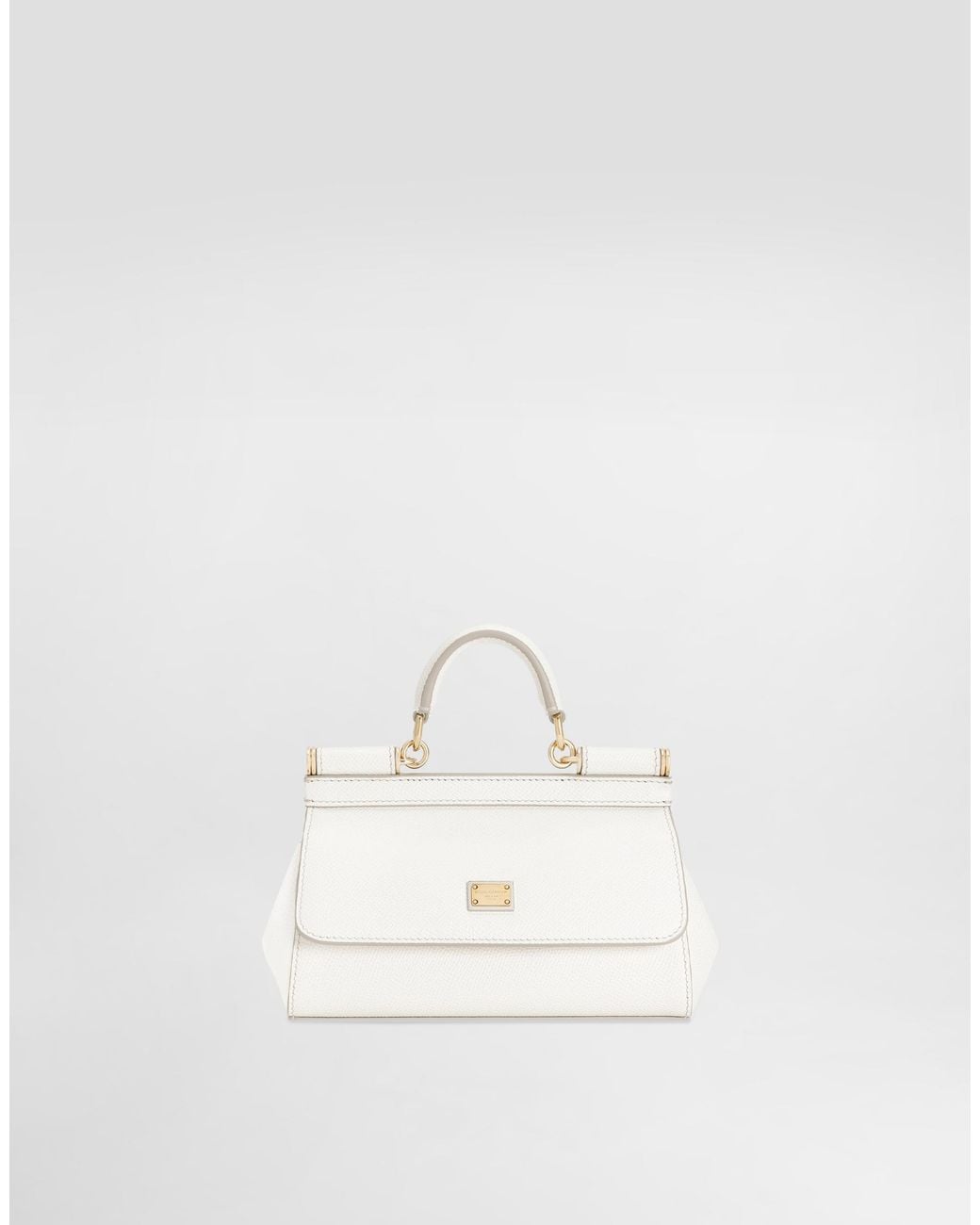 Dolce & Gabbana White Small Sicily Handbag