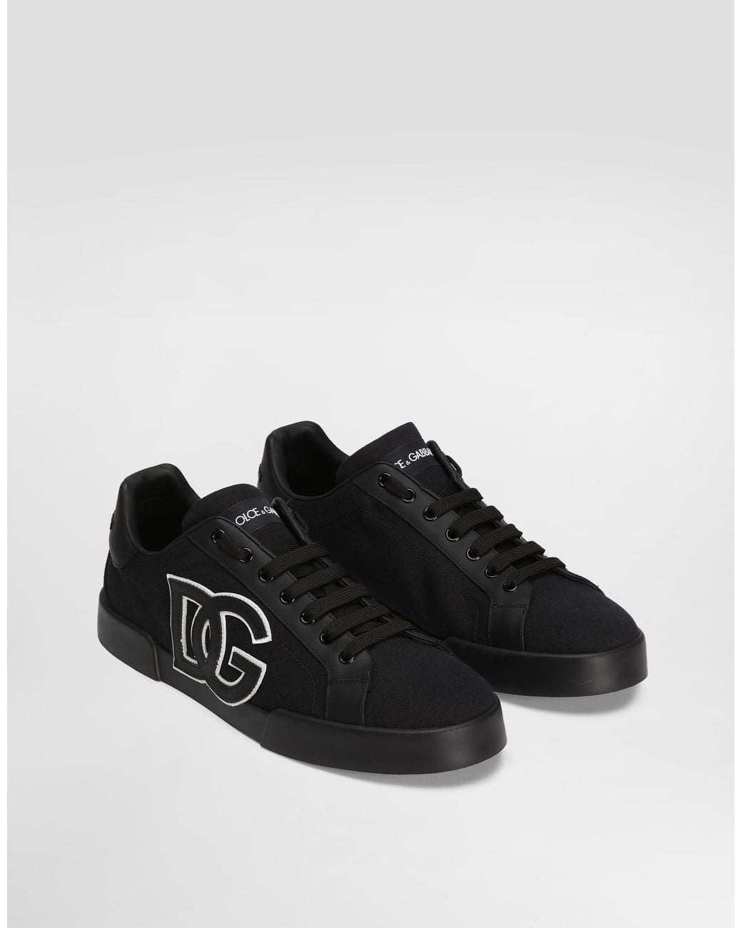 Dolce & Gabbana Black Sport Shoes "Portofino" for men