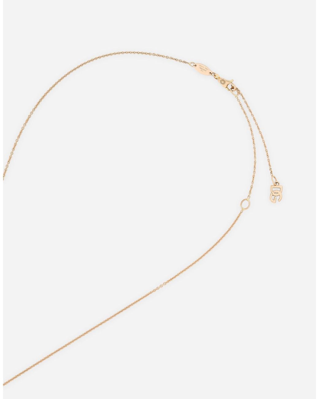 Dolce & Gabbana White Monochrome Pendant 18 Carat And Tourmalines