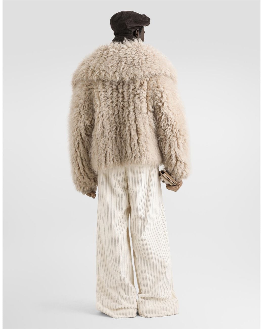 Dolce & Gabbana White Corduroy Trousers for men