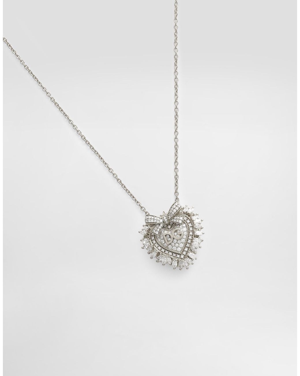 Dolce & Gabbana White Devotion Necklace 18-Carat And Diamonds
